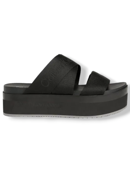 נעלי CALVIN KLEIN FLATFORM WEBBING SANDAL