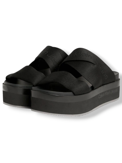 נעלי CALVIN KLEIN FLATFORM WEBBING SANDAL