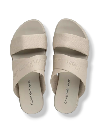 נעלי CALVIN KLEIN FLATFORM WEBBING SANDAL